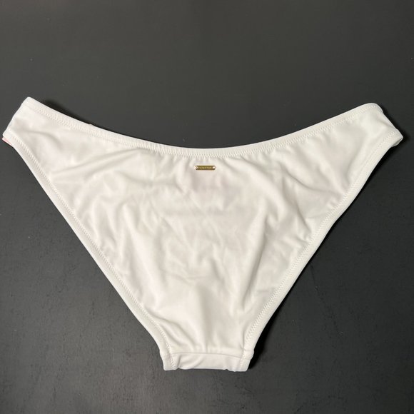 Victoria Secret Large L Cheeky Bikini Bottom V Hardware White Sexy - Picture 7 of 9